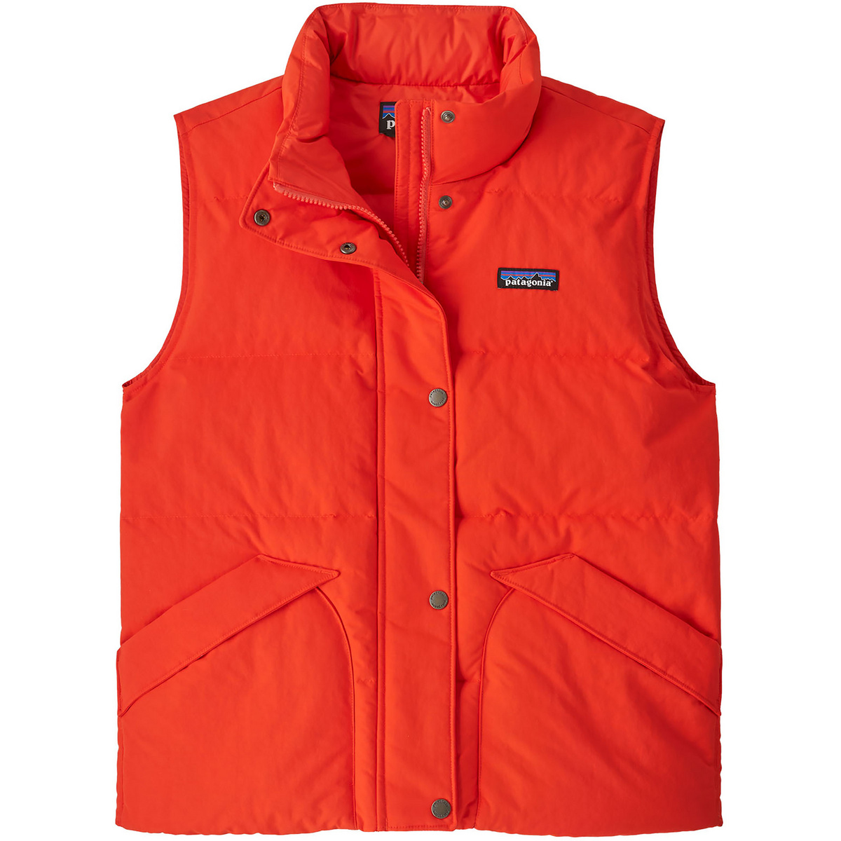 Patagonia Donna Gilet Downdrift (Taglia M, Rosso)
