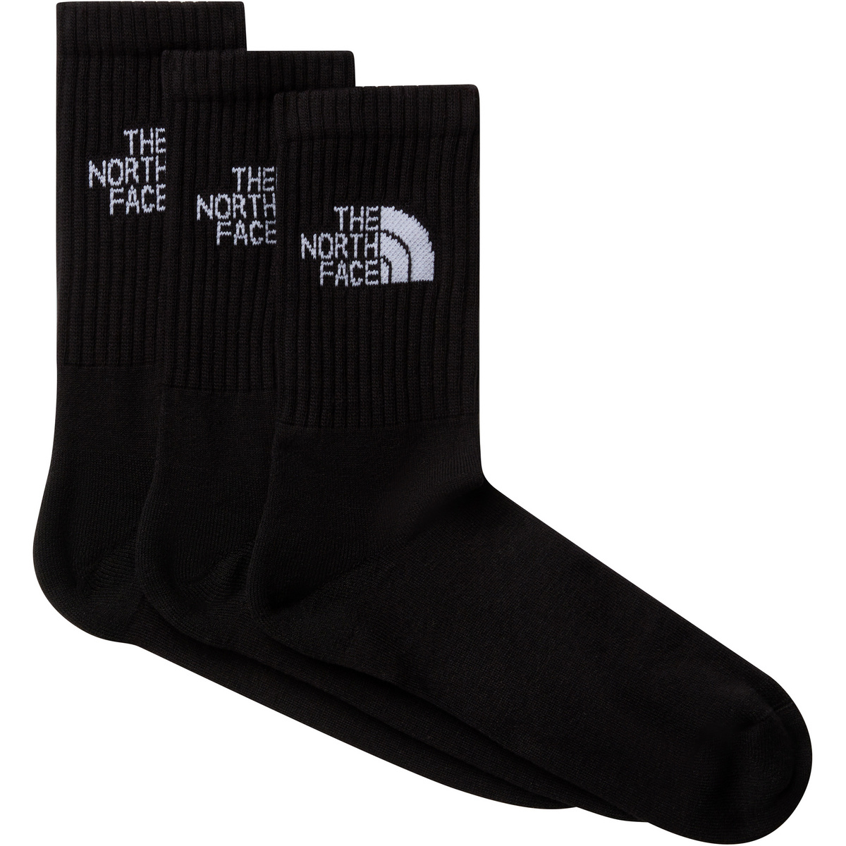 The North Face Everyday Crew 3er Pack Socken (Größe 41 , schwarz)