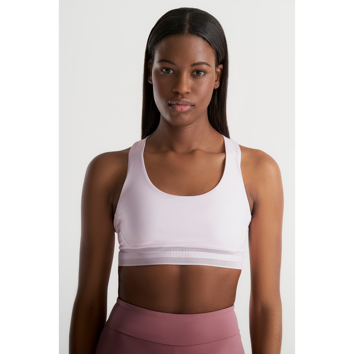 Peppermint Donna Reggiseno sportivo Signature (Taglia XS, Beige)
