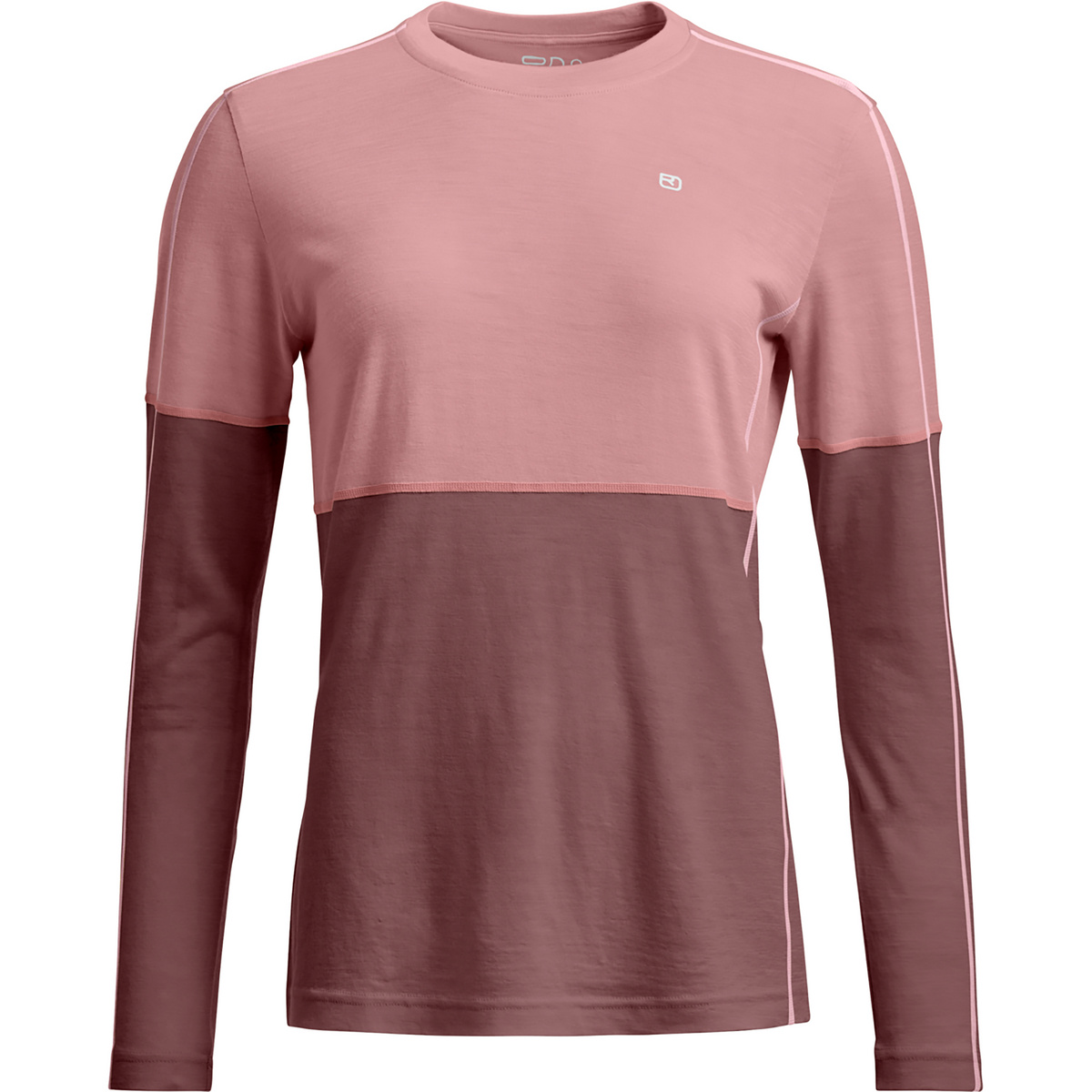 Ortovox Damen 185 Rock'N'Wool Longsleeve (Größe M, rosa)