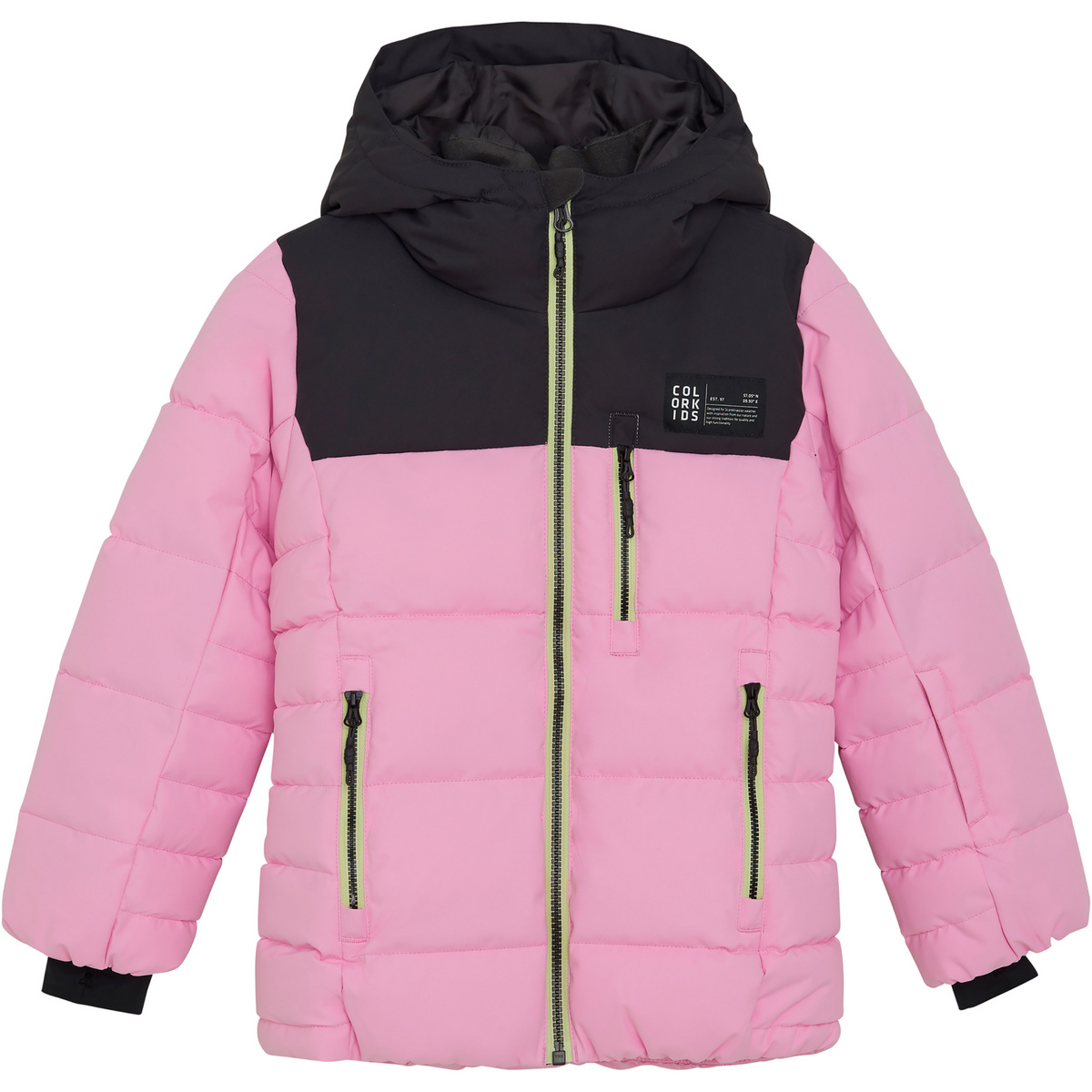 Color Kids Enfants Veste Quilt Ski Puffer (taille 116, rose)