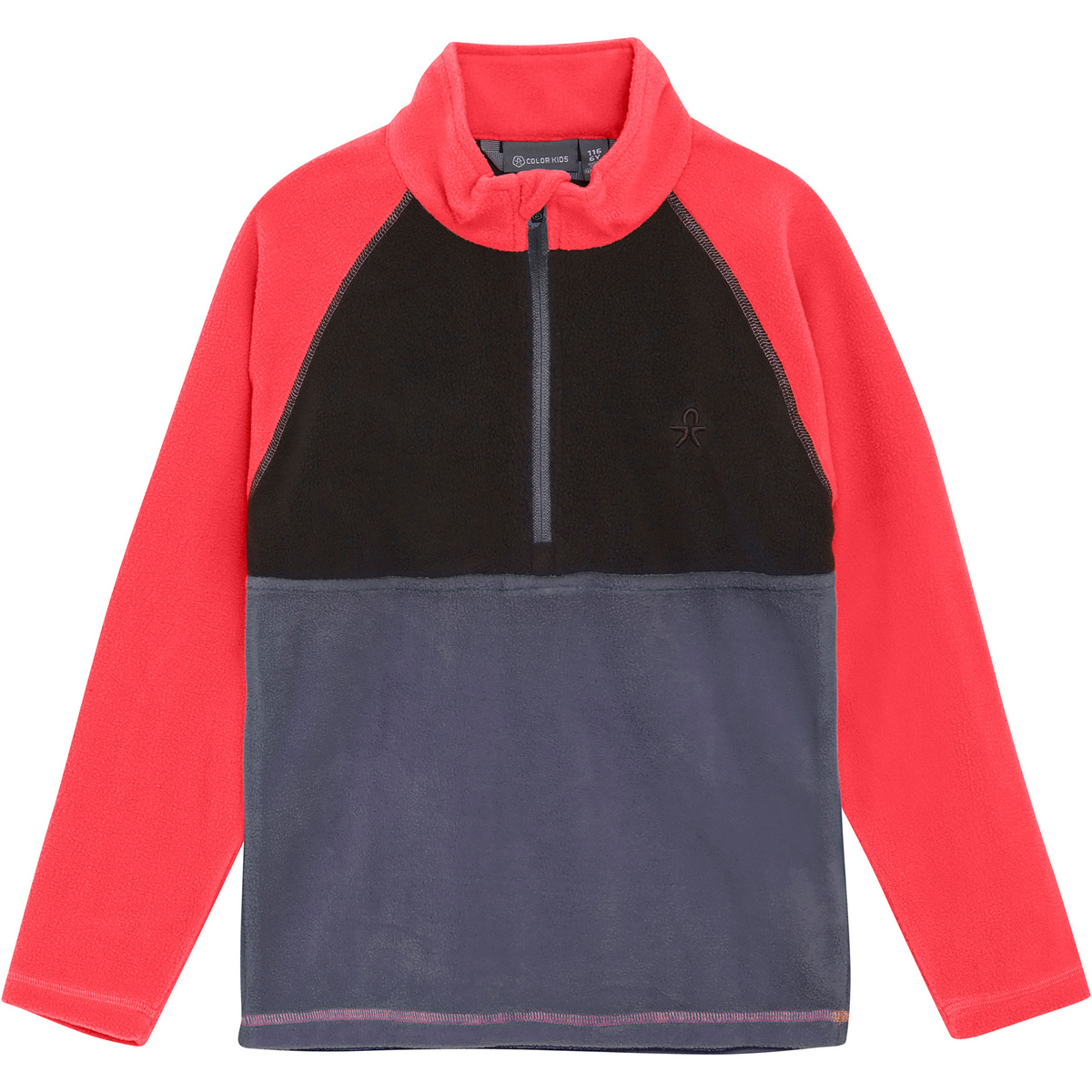 Color Kids Kinder Colorblock Fleece Pullover (Größe 116, pink)