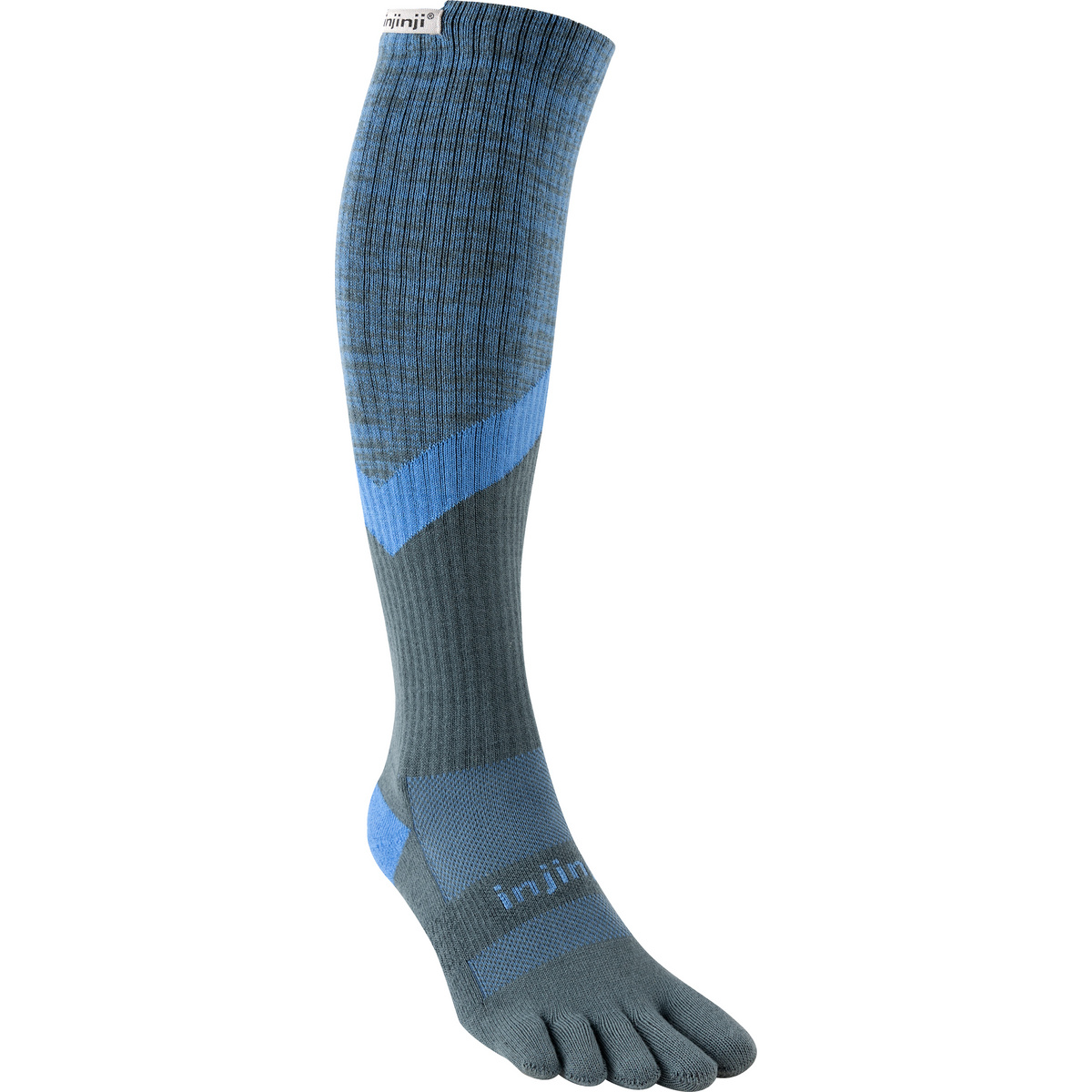 Injinji Chaussettes Trail Midweight Over The Calf/Coolmax (taille 40.5 , Bleu)