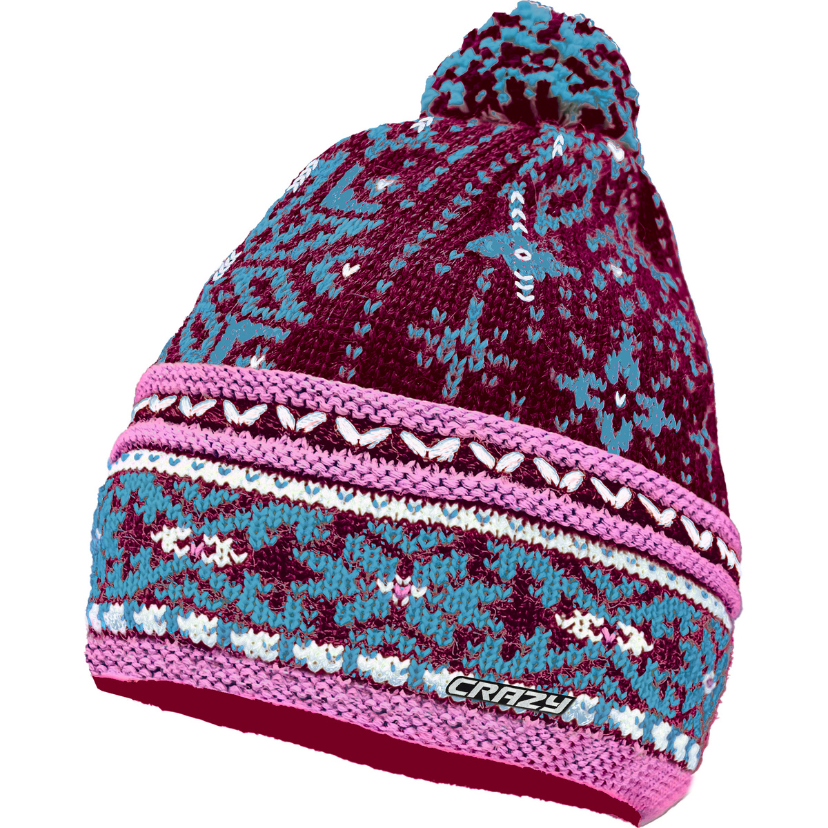 Crazy Norge Mütze (Größe ONE SIZE, lila)
