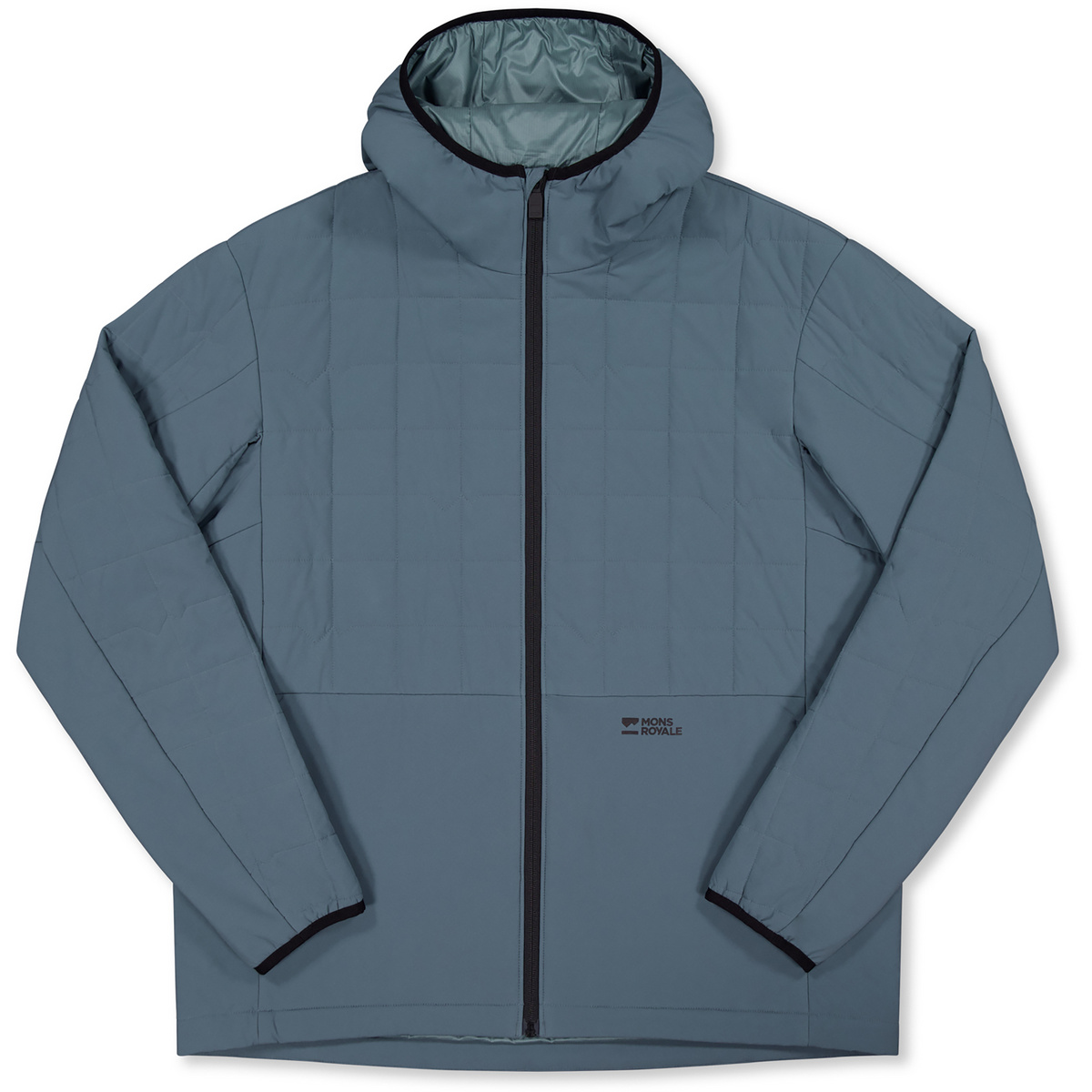 Mons Royale Herren Canyon Merino Hoodie Jacke (Größe XL, blau)