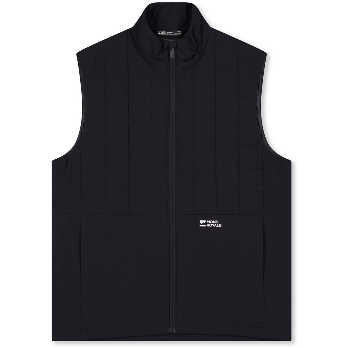 Mons Royale Uomo Gilet Canyon Merino Insulated (Taglia S, Nero)