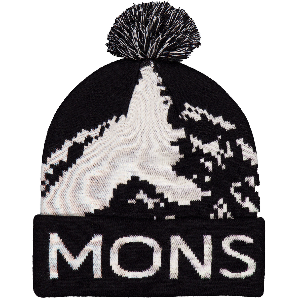 Image of Mons Royale Mtn Pixel Merino Pom Pom Mütze