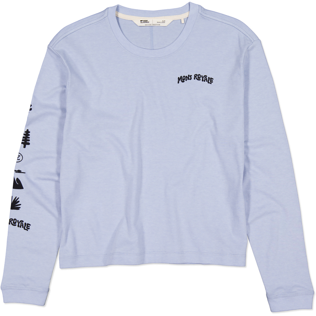 Mons Royale Donna Maglia a manica lunga Yonder Merino Organic (Taglia S, Blu)