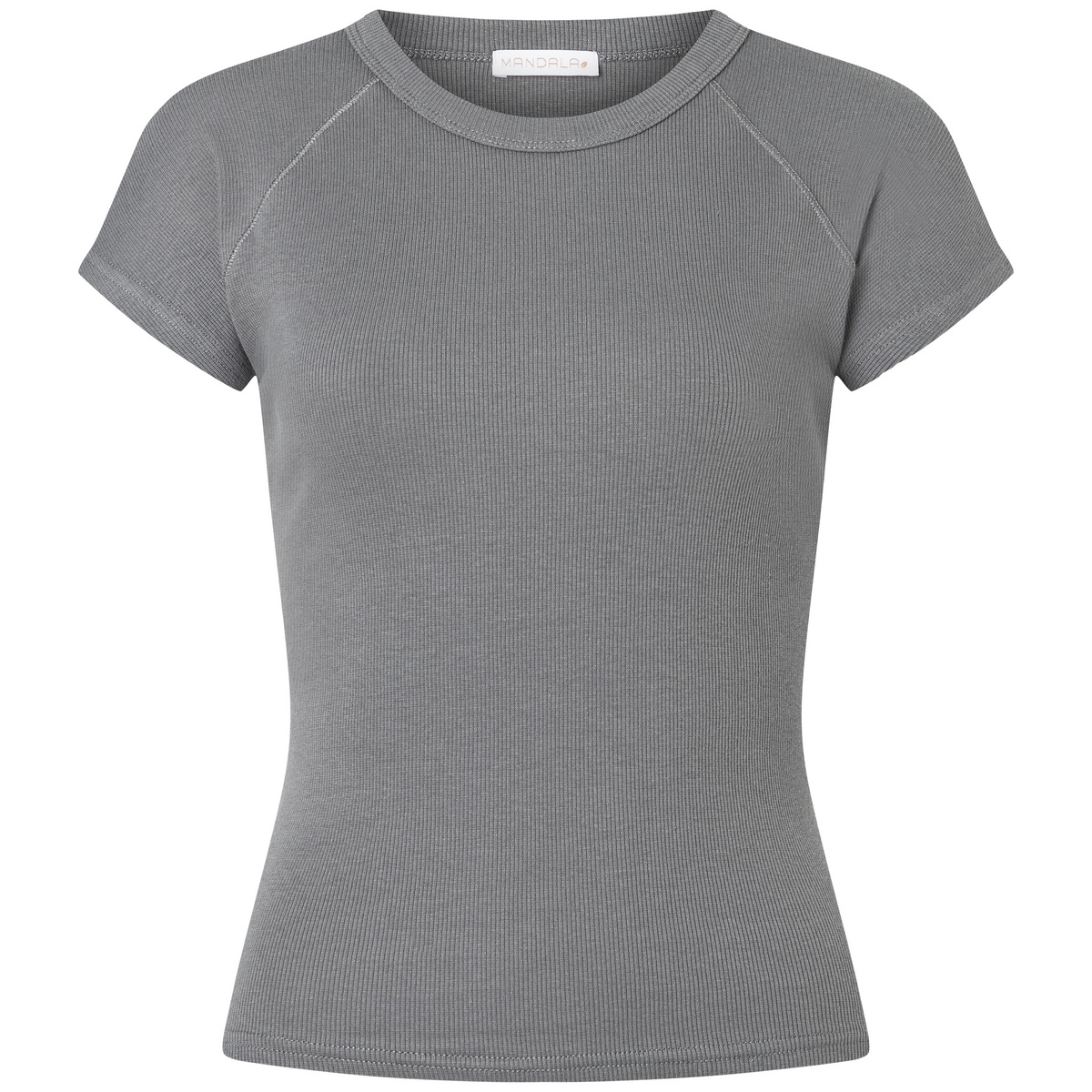 Image of Mandala Damen Slim Fit Ribbed T-Shirt