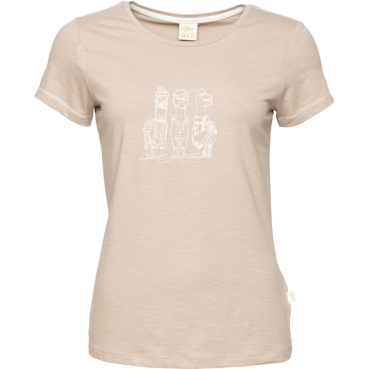 Chillaz Donna Maglietta Gandia Alpaca Gang Winter (Taglia S, Beige)