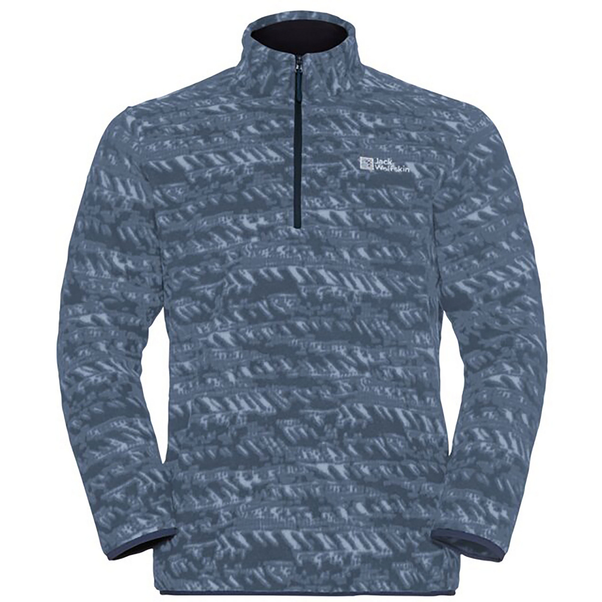 Jack Wolfskin Homme T-shirt long Big Sky Half Zip (taille S, Bleu)