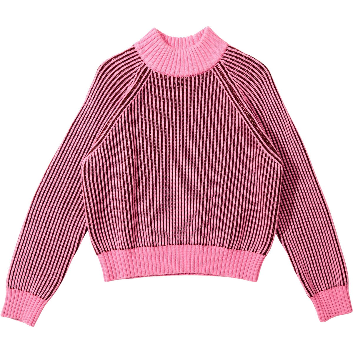 Image of Brava Fabrics Donna Pullover Bicolor Wool Cropped