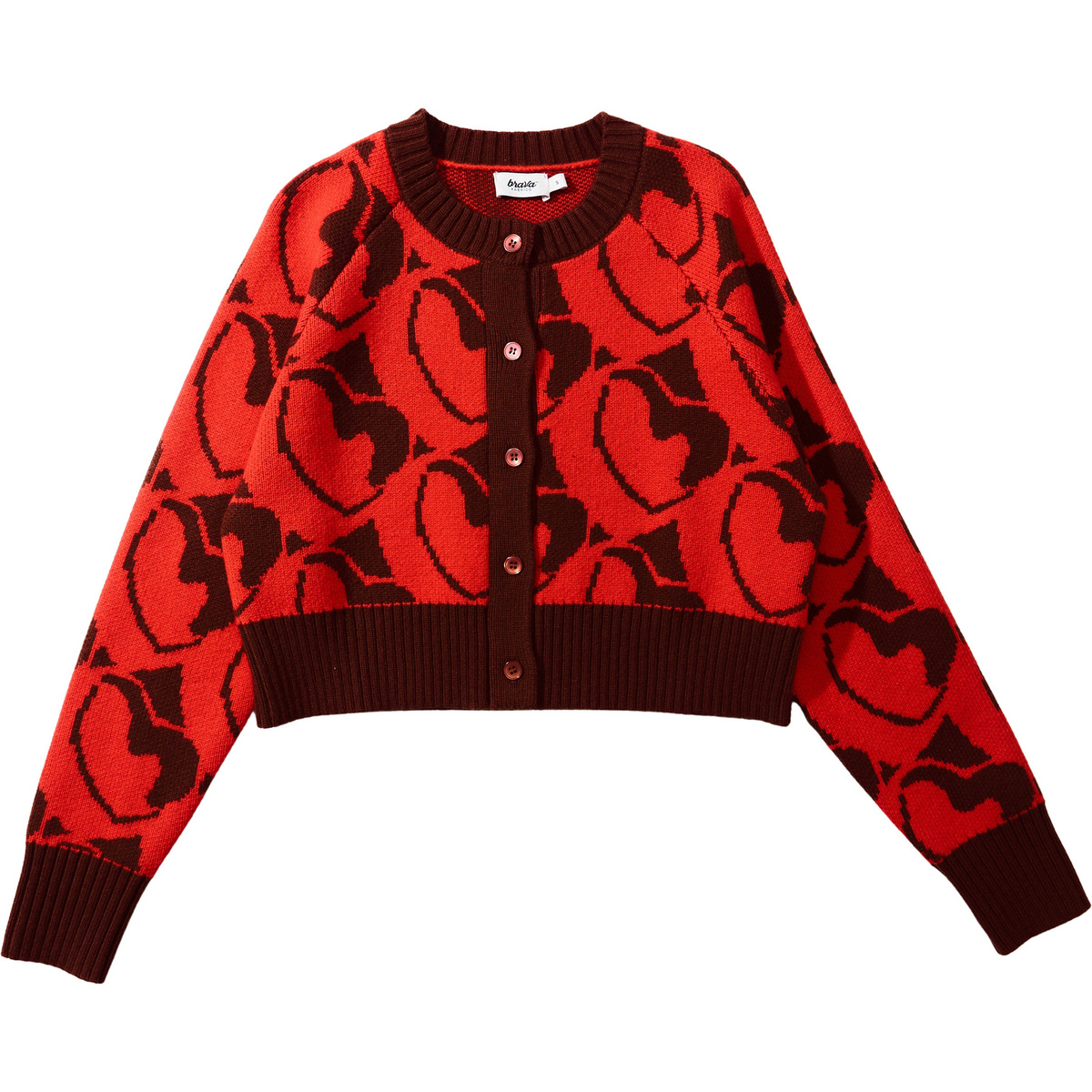 Image of Brava Fabrics Donna Giacca Heart Wool Cropped