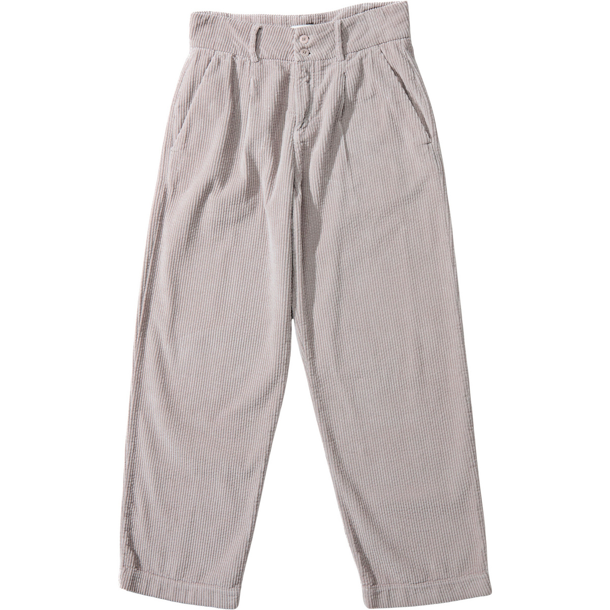 Brava Fabrics Donna Pantaloni Corduroy Pleated (Taglia M, Grigio)