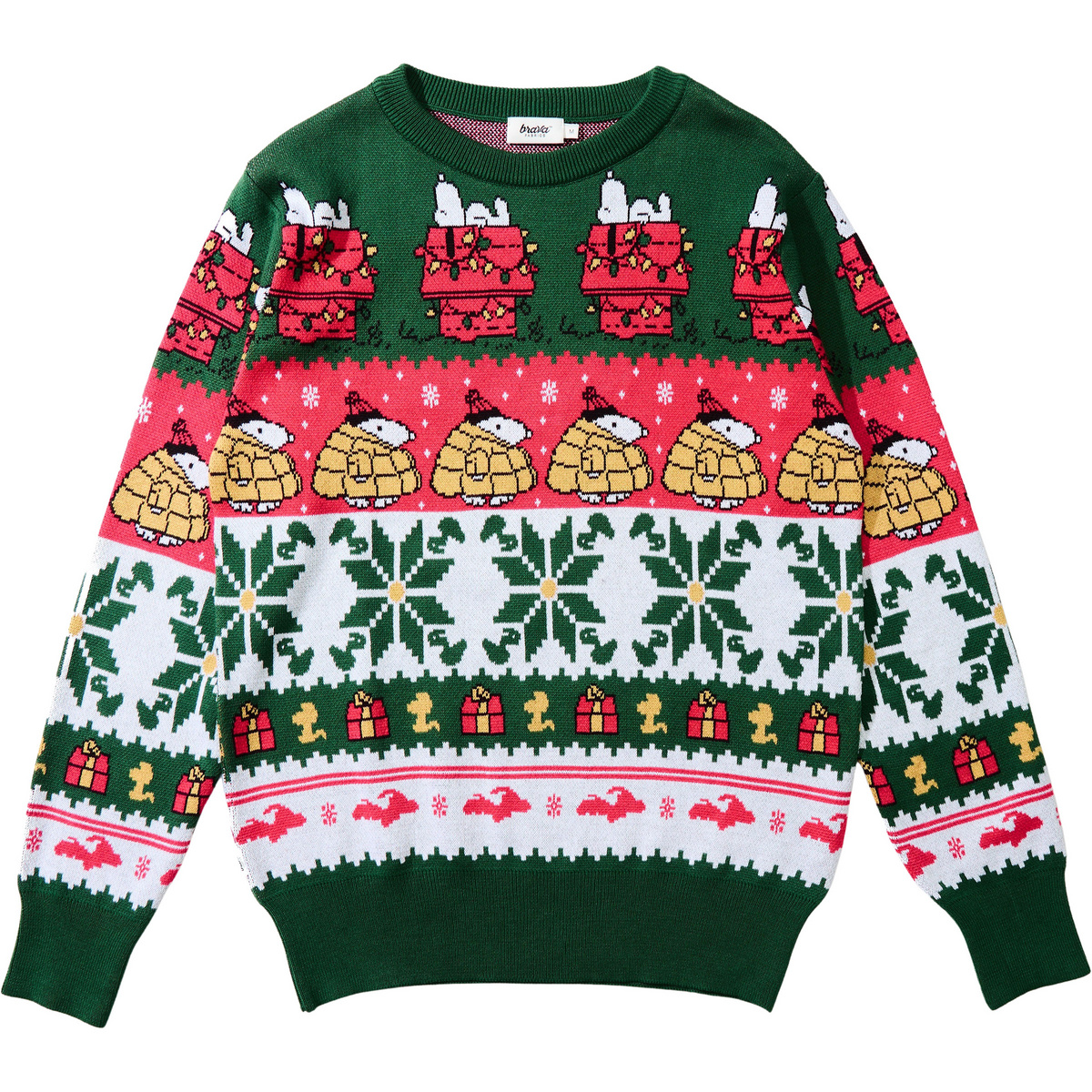 Image of Brava Fabrics Uomo Pullover Peanuts Xmas Cotton