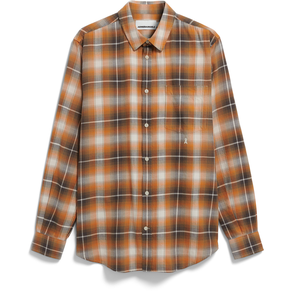 Armedangels Uomo Camicia Galaantes (Taglia XL, Marrone)