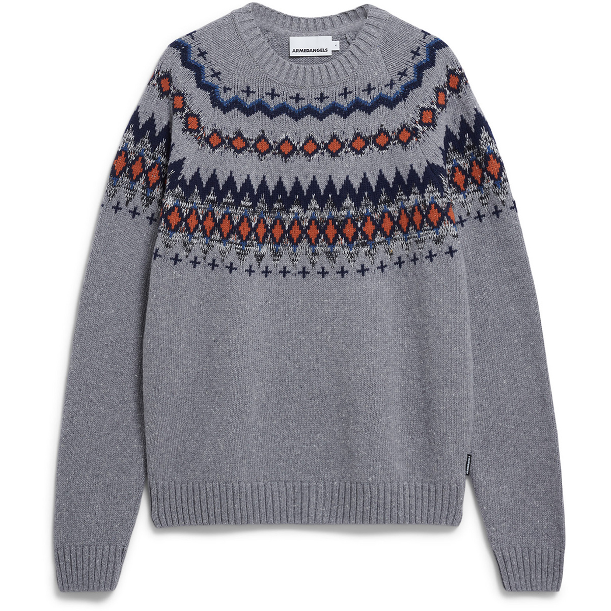 Armedangels Herren Kaalla Fair Isle Pullover (Größe S, grau)