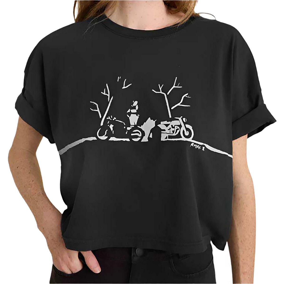 Image of Roark Donna Maglietta Night Ride Cropped Boxy