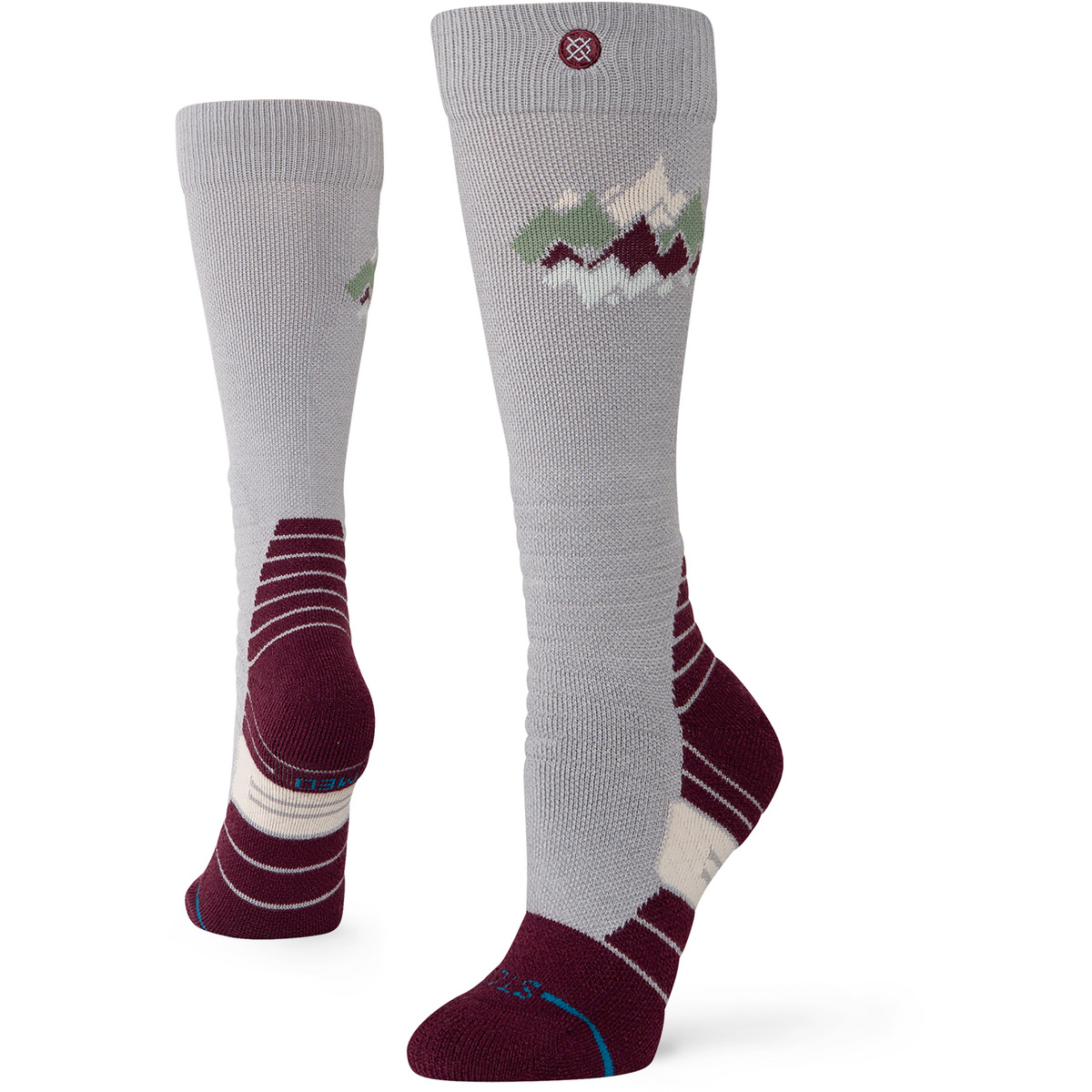 Image of Stance Donna Calzini Peaks Mid Wool Snow