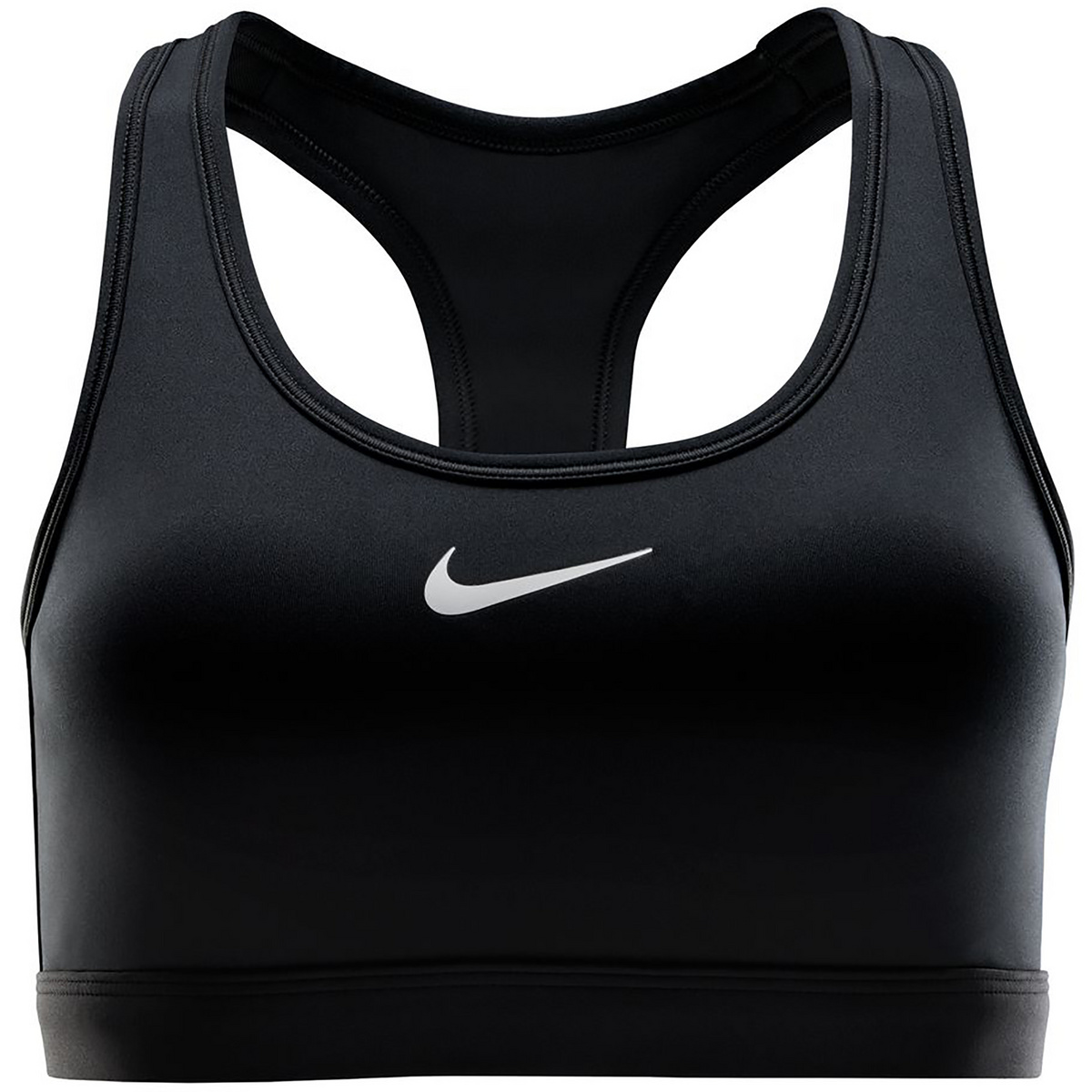 Nike Donna Reggiseno sportivo Swoosh (Taglia S, Nero)