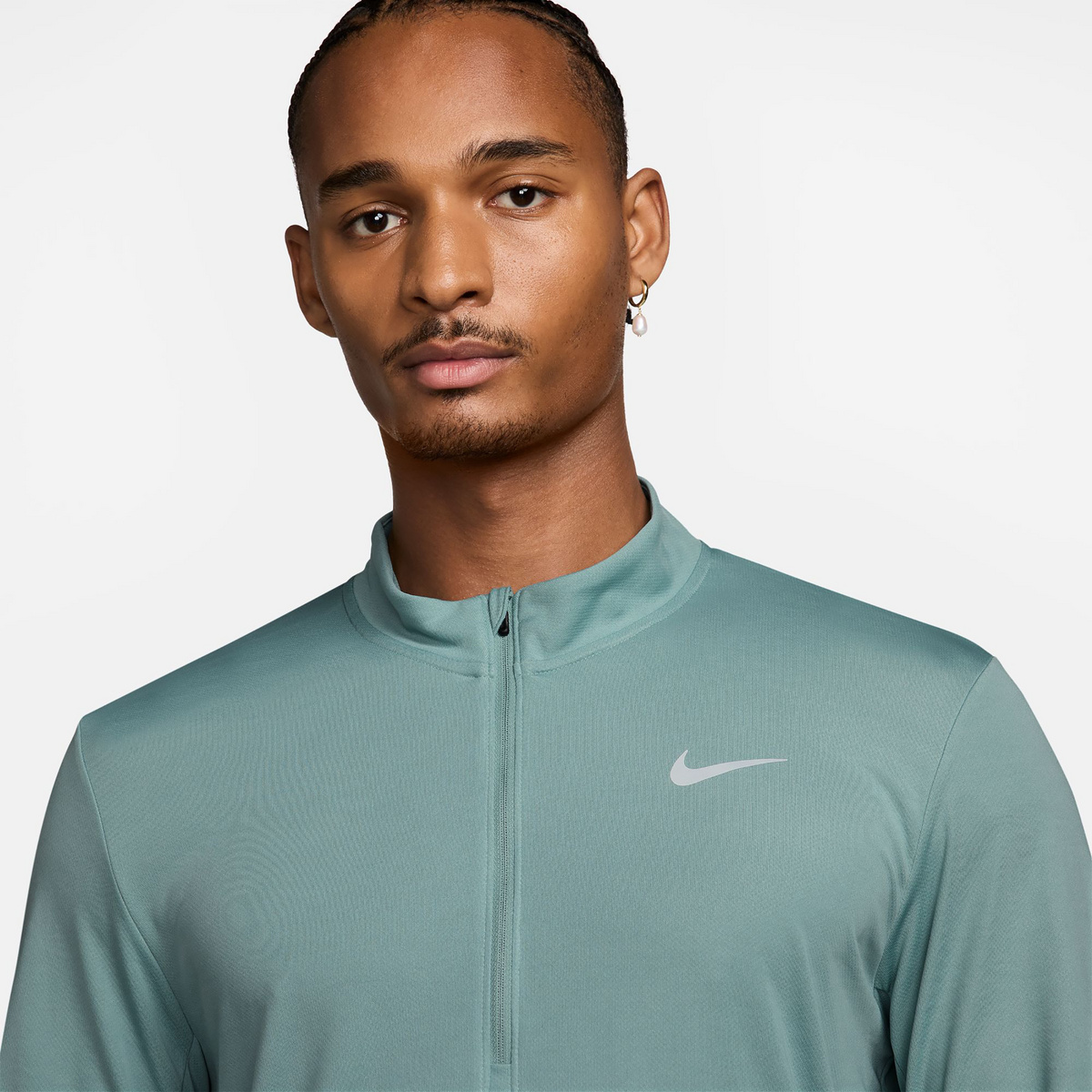 Nike Uomo Maglia a manica lunga Pacer Half Zip (Taglia L, Verde)