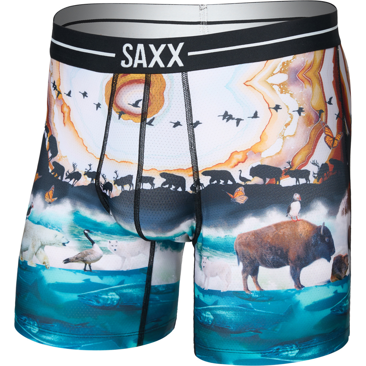 Saxx Underwear Uomo Boxer Volt Breathable Mesh Brief (Taglia M, Multicolore)