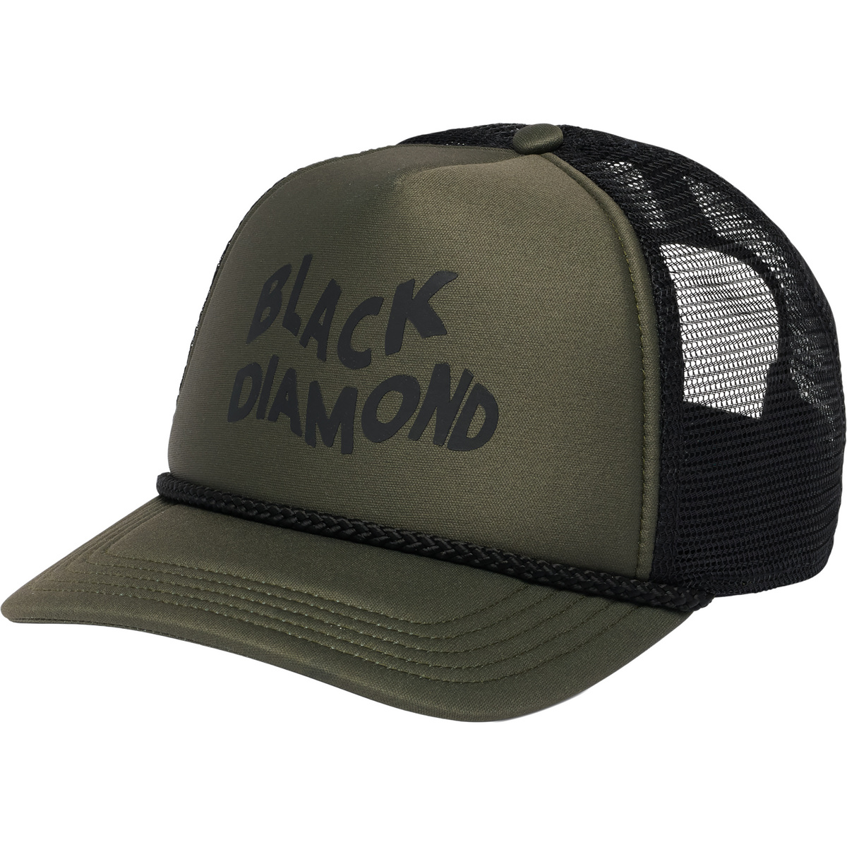 Black Diamond Flat Bill Trucker Cap (Größe ONE SIZE, oliv)