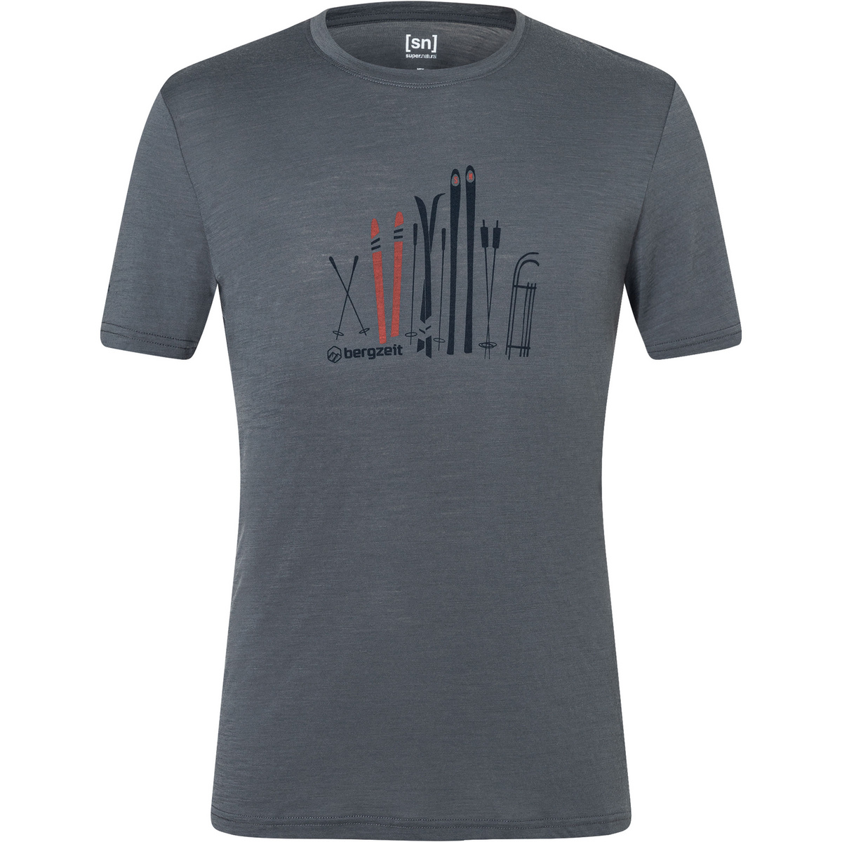 Image of Bergzeit Basics Uomo Maglietta Super.Natural Ski Shelter