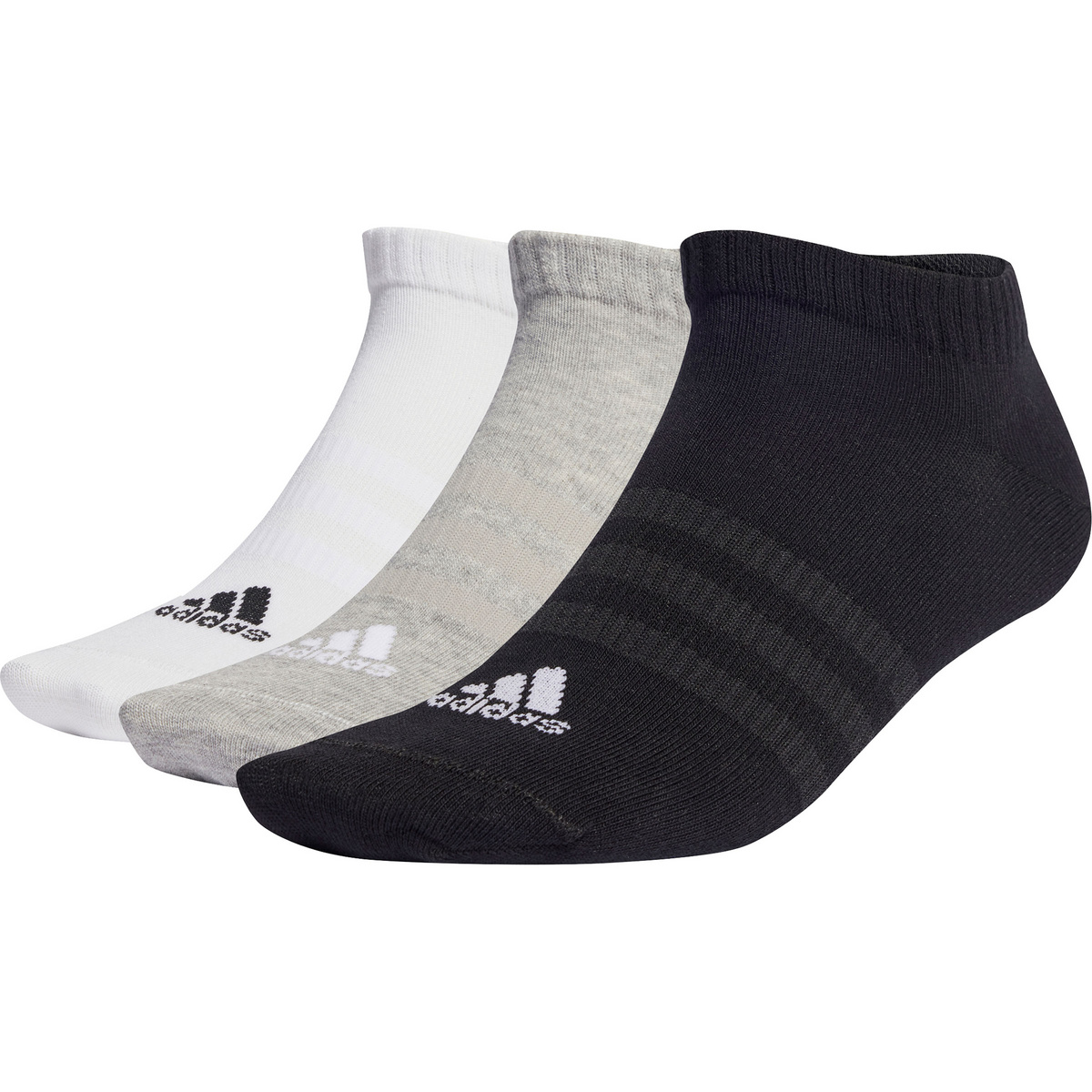 adidas Calzini Thin&Light Low Cut 3er Pack (Taglia 40 , Grigio)
