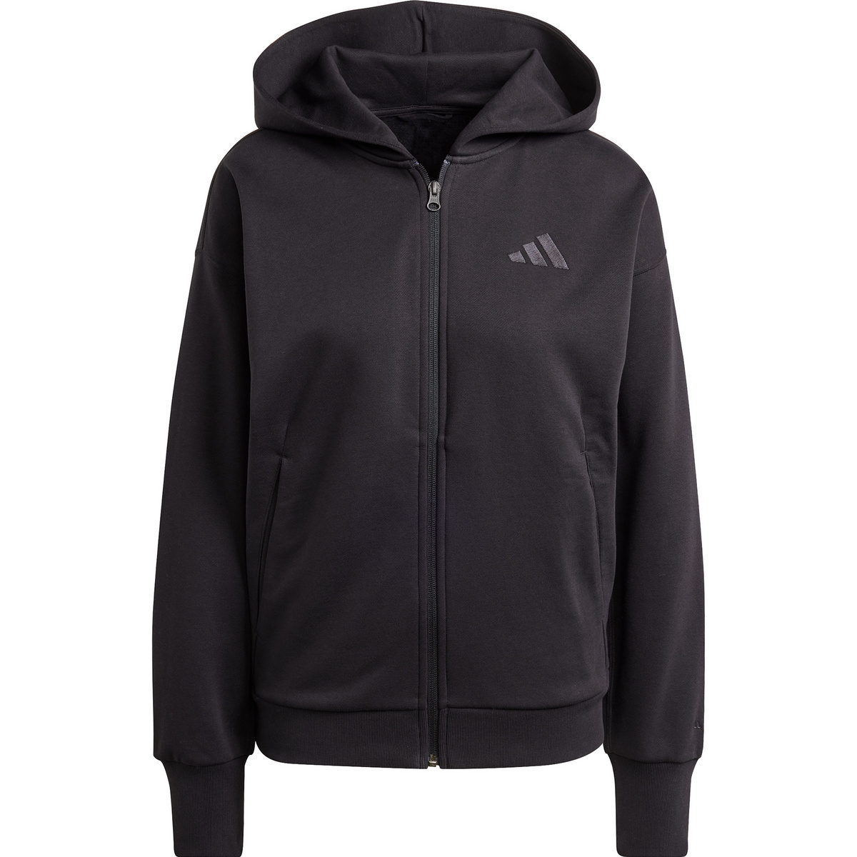 adidas Damen All Szn Fleece Hoodie Jacke (Größe M, schwarz)