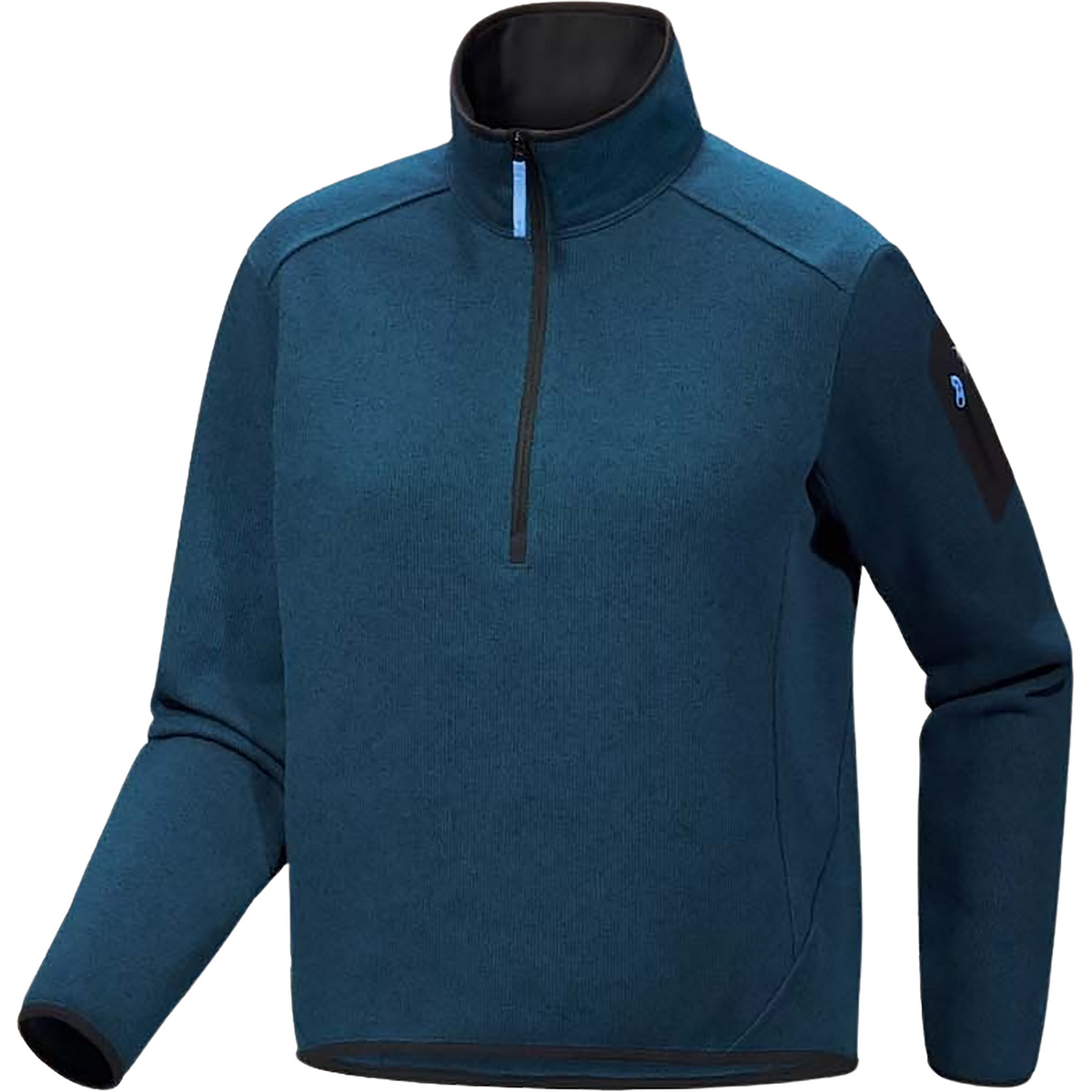Arcteryx Donna Maglia a manica lunga Covert Zip Neck (Taglia M, Blu)