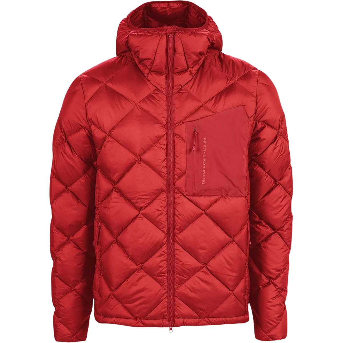 The Mountain Studio Homme Veste Ultralight Down Hood (taille XL, Rouge)