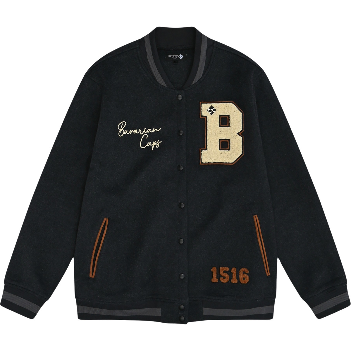Bavarian Caps Herren BC College Jacke (Größe L, grau)