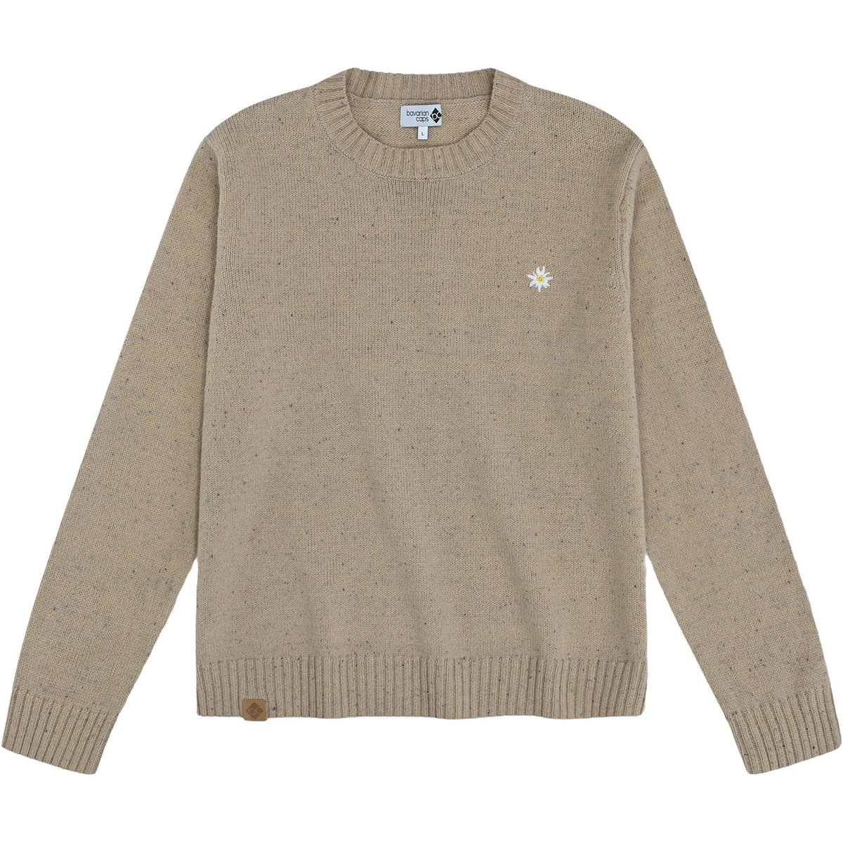 Image of Bavarian Caps Uomo Pullover Edelweiß Strick