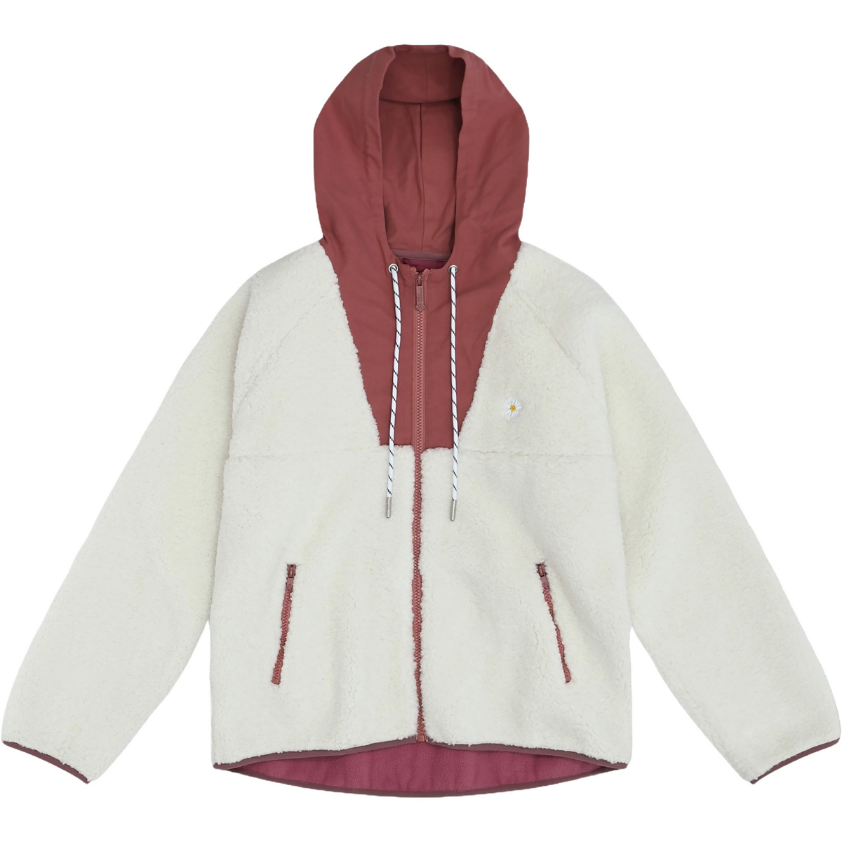 Bavarian Caps Damen Frida Sherpa Jacke (Größe L, weiss)