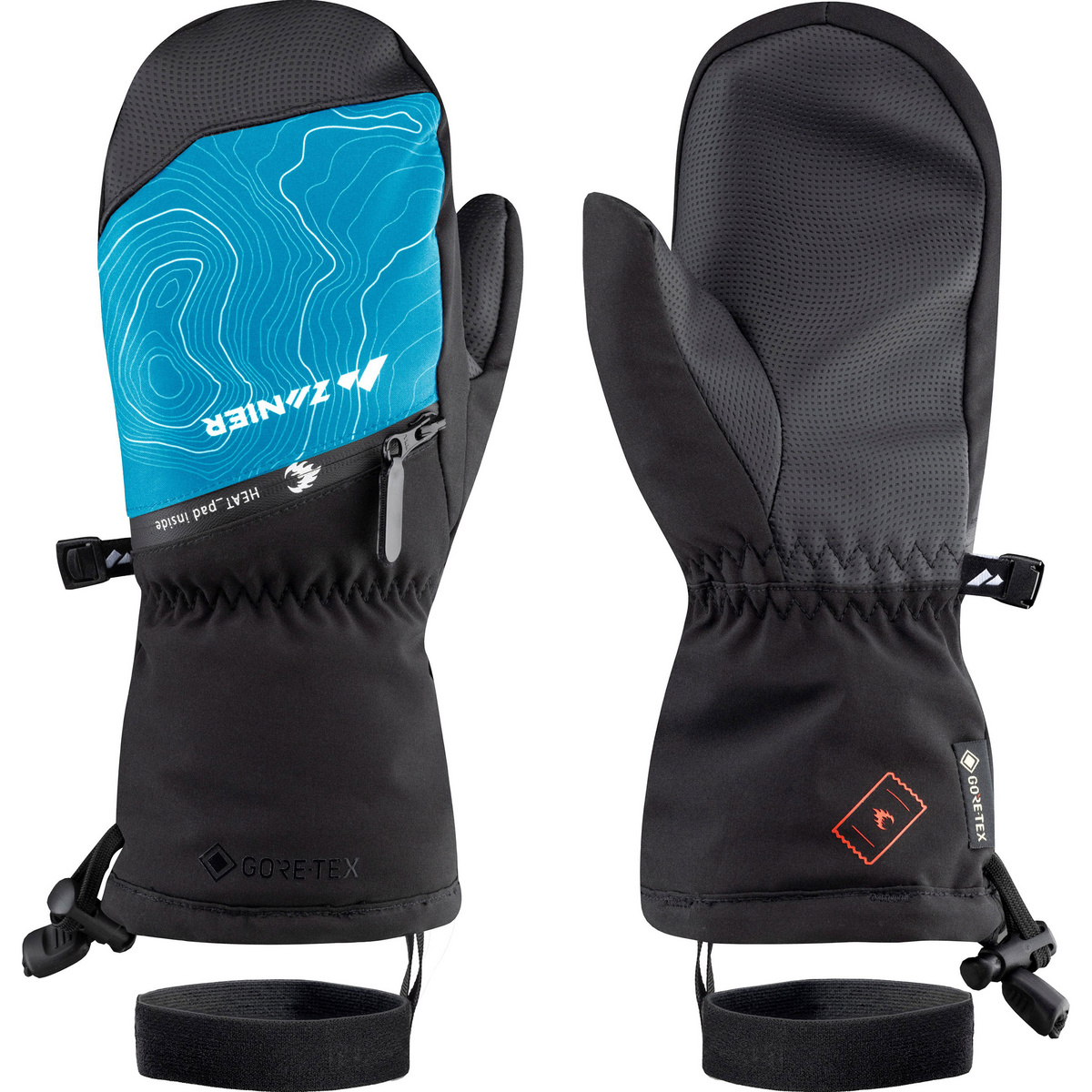 Zanier Gloves Kinder Heat Pads GTX Handschuhe (Größe 4.5, schwarz)