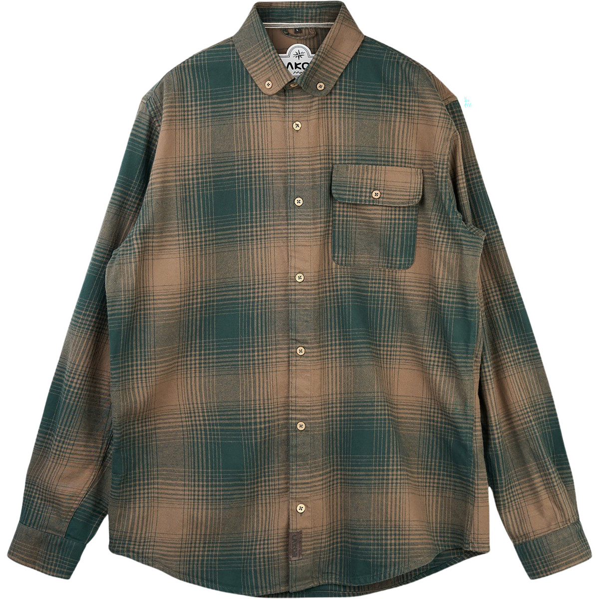 Lakor Uomo Camicia Inca Unna (Taglia L, Marrone)