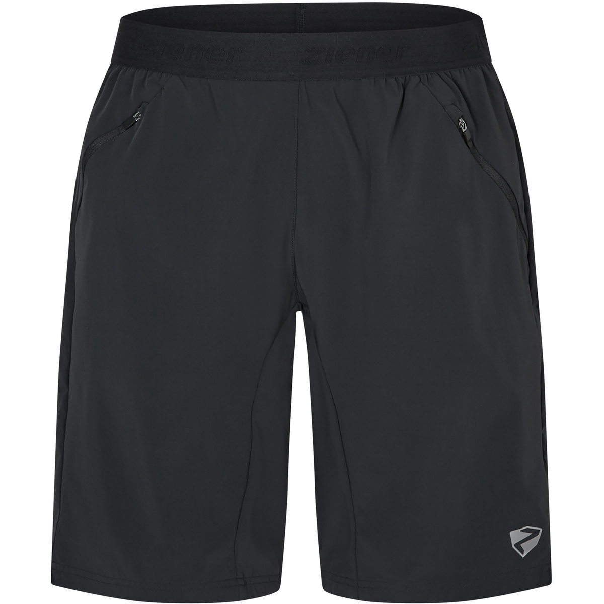 Ziener Herren Nalte Radhose kurz (Größe XXL, schwarz)