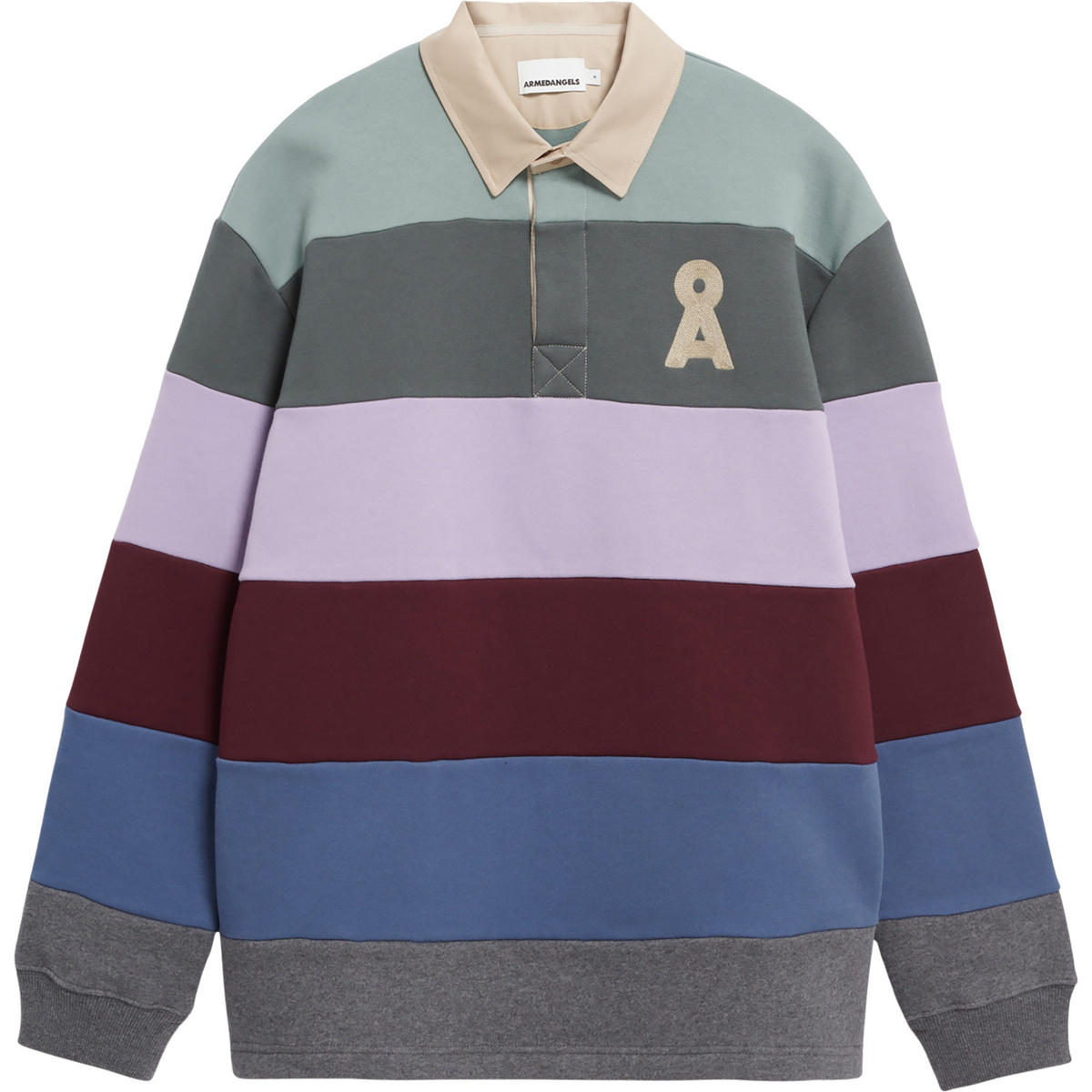 Image of Armedangels Uomo Pullover Aadru Rugby Fleece