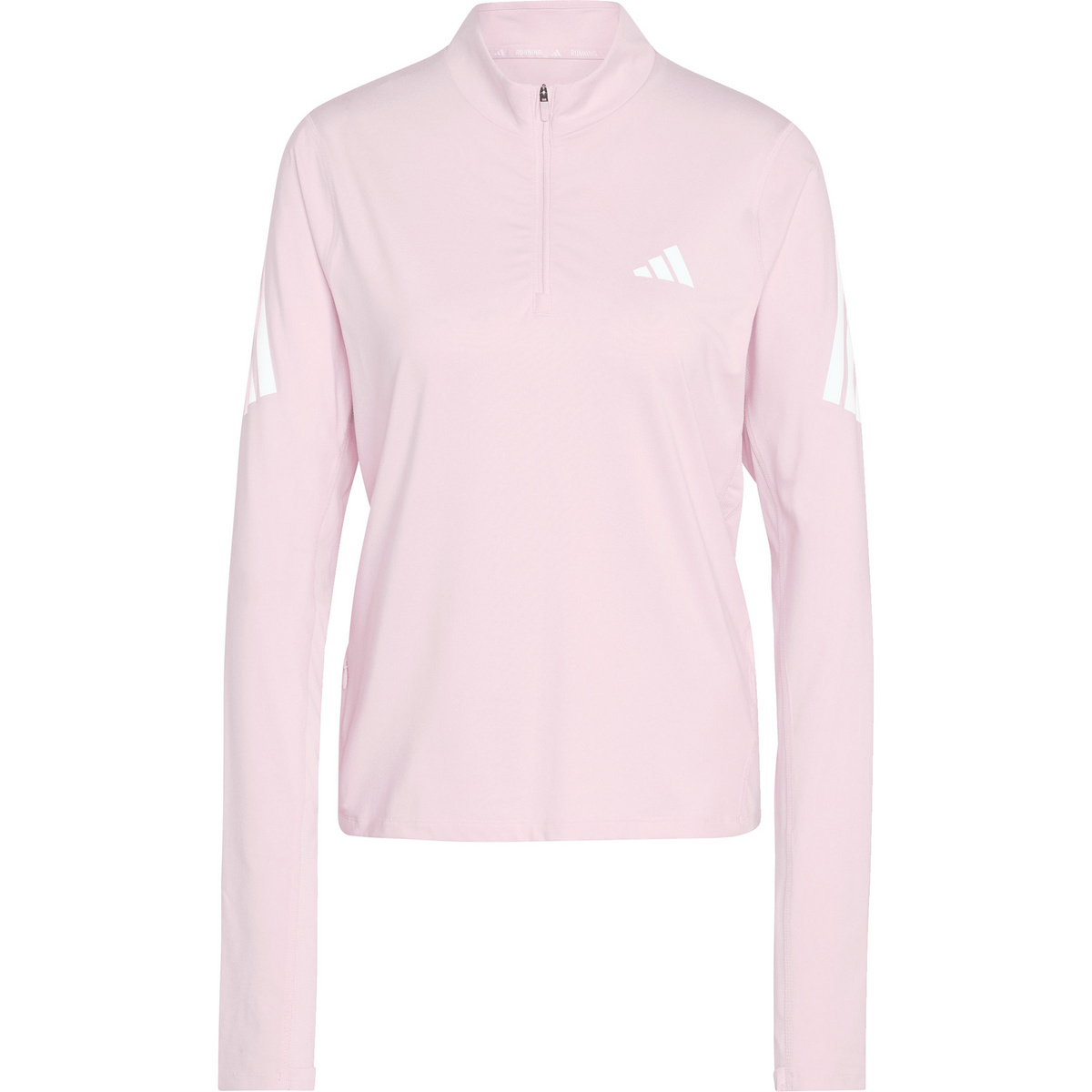 Image of adidas Donna Maglia a manica lunga Iconic Running 1/2 Zip