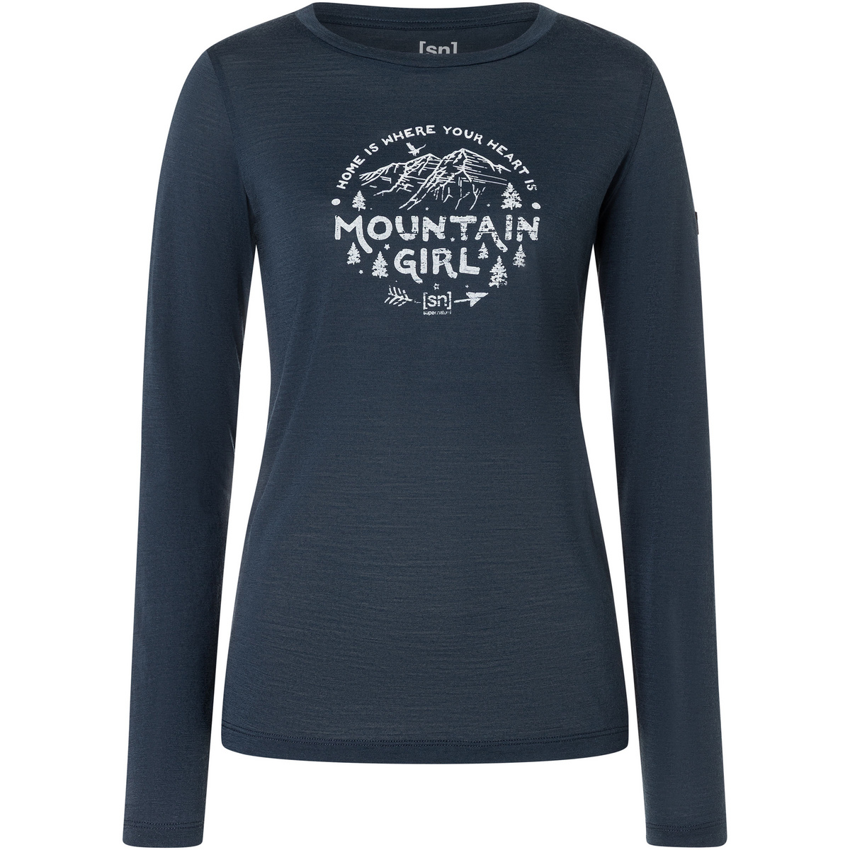 Super.Natural Damen Mountain Girl Longsleeve (Größe M, blau)