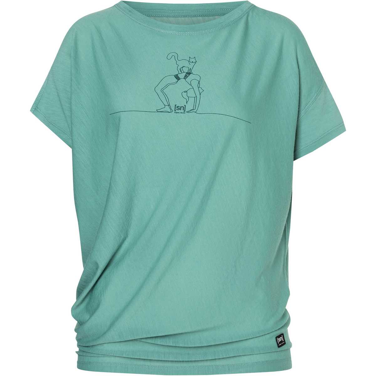 Image of Super.Natural Damen Cat Yoga Loose T-Shirt
