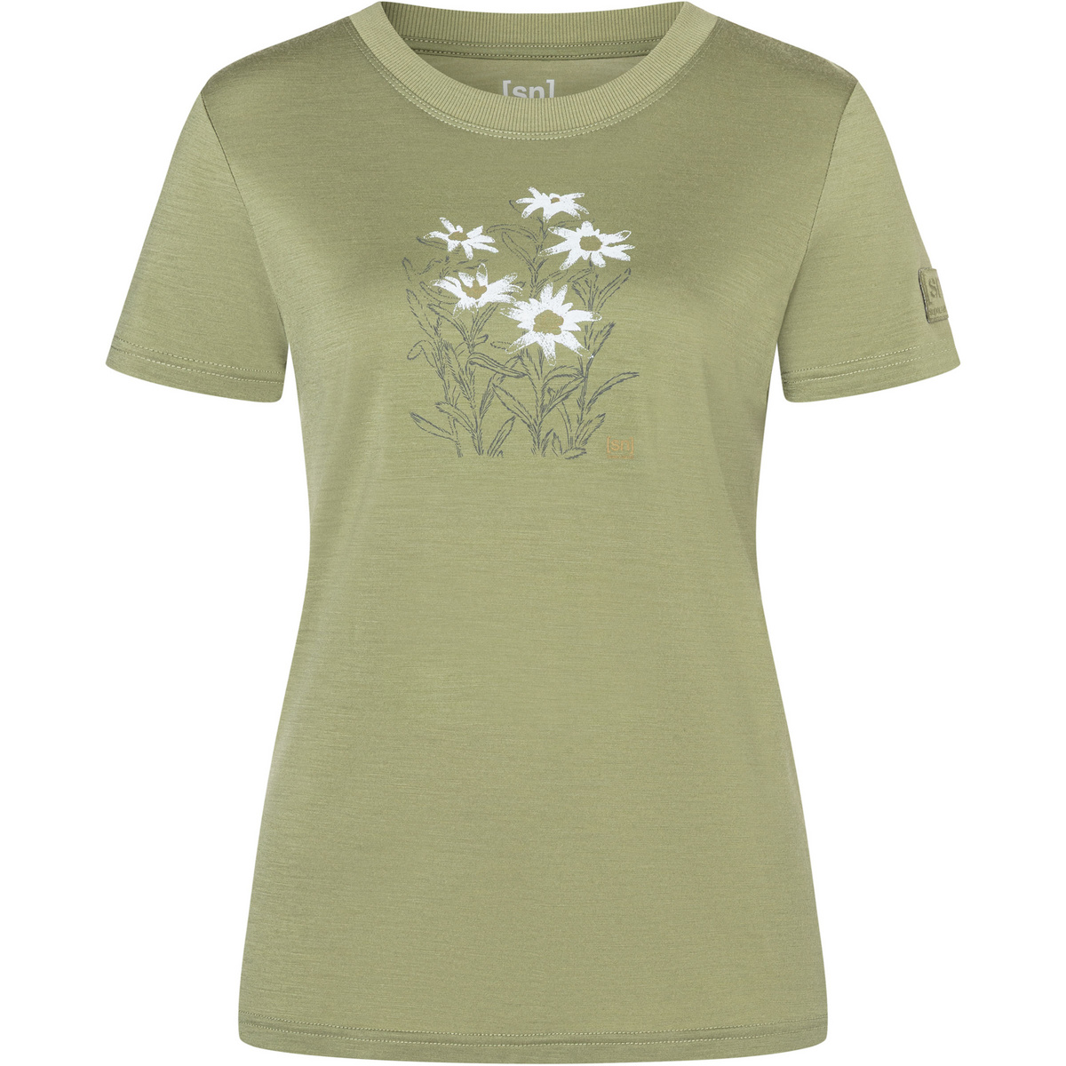 Super.Natural Damen Edelweiss Bio J T-Shirt (Größe M, oliv)