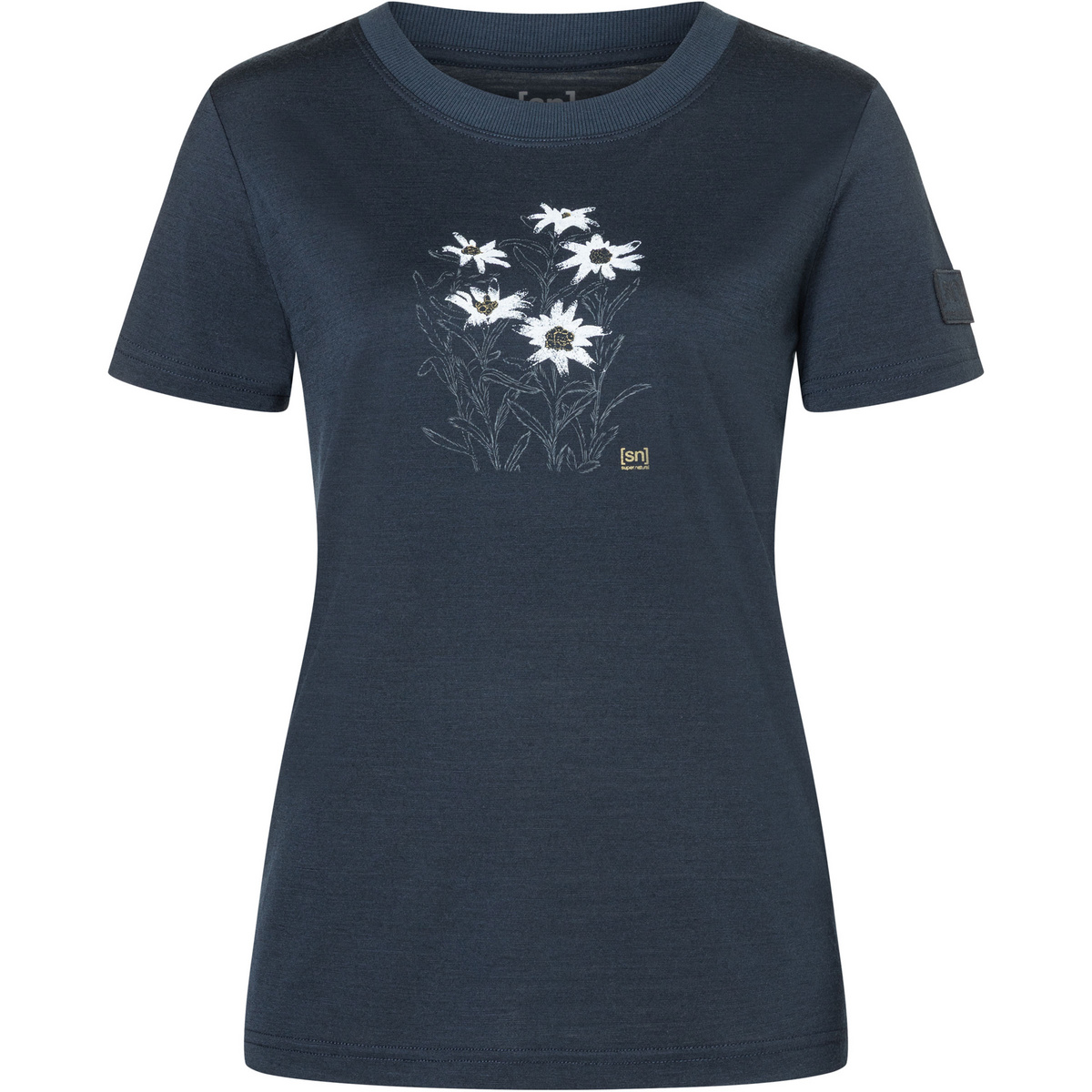 Super.Natural Damen Edelweiss Bio J T-Shirt (Größe S, blau)