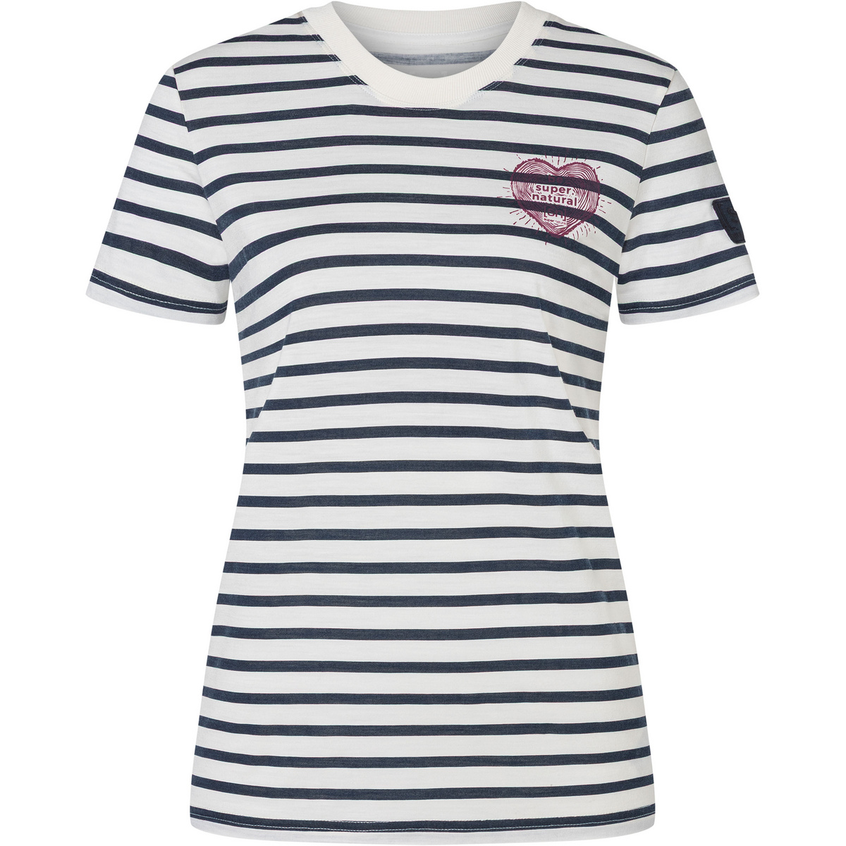 Image of Super.Natural Damen Stripe Heartwood Bio J T-Shirt