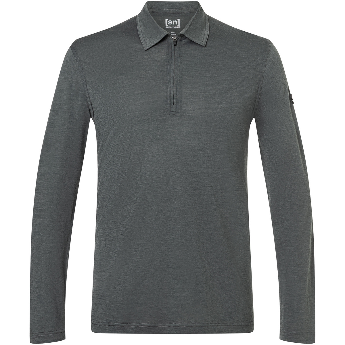 Image of Super.Natural Herren Zip Polo Longsleeve