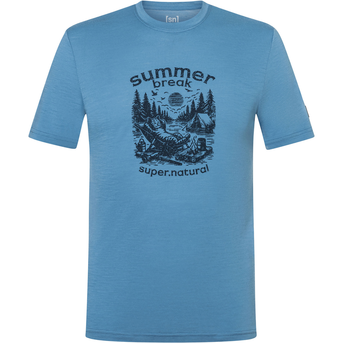 Super.Natural Herren Summer Break T-Shirt (Größe XL, blau)