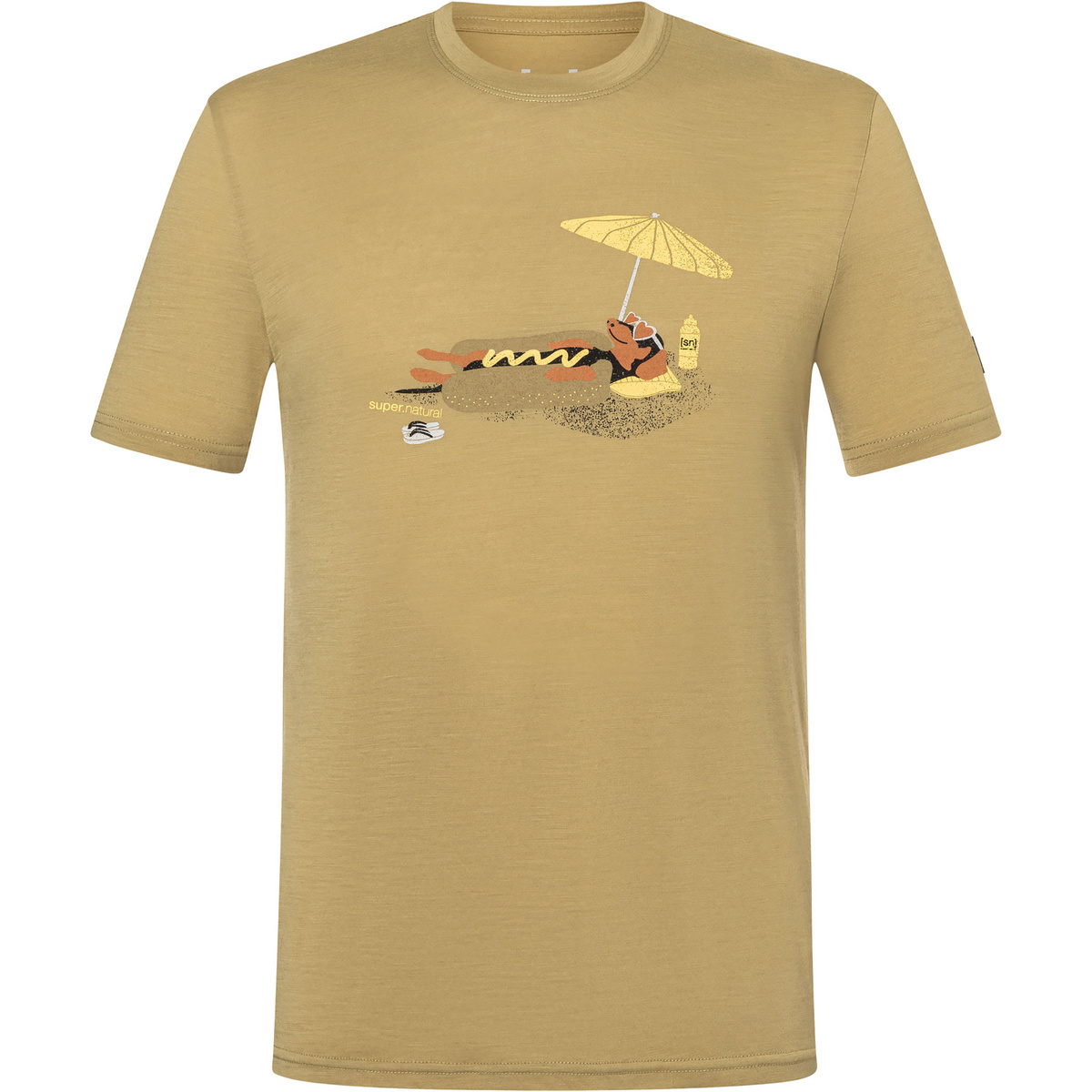 Super.Natural Herren Hot Dog T-Shirt (Größe L, beige)