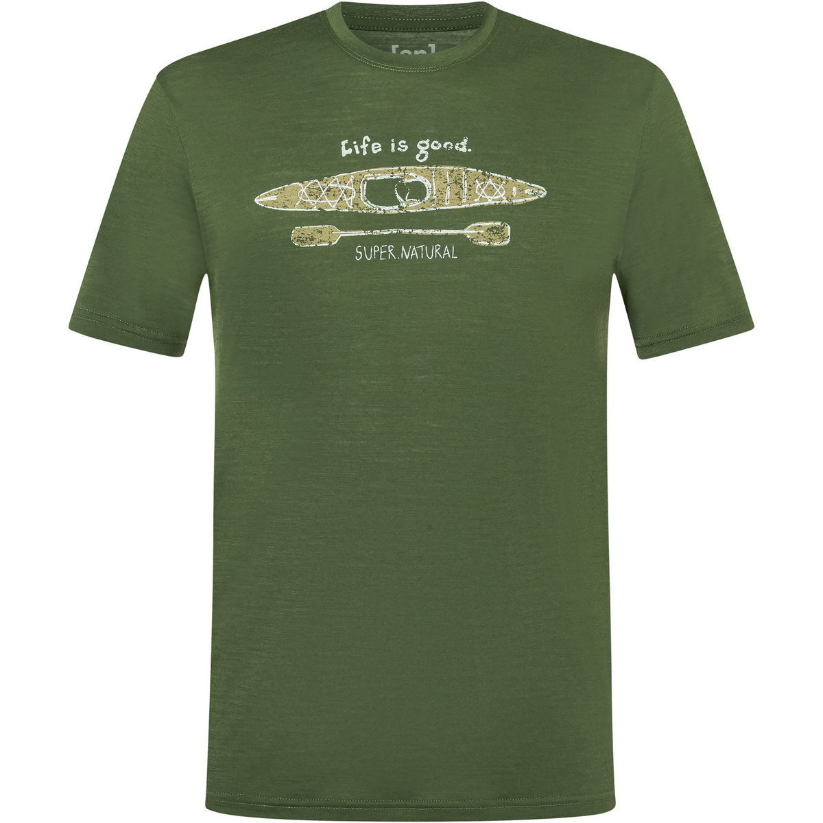 Super.Natural Herren River Pleasure T-Shirt (Größe XL, oliv)