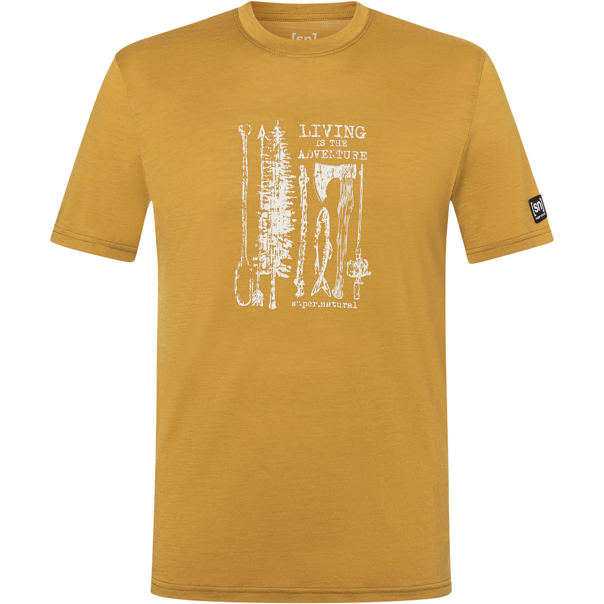Super.Natural Herren Fishing Adventure T-Shirt (Größe L, gelb)
